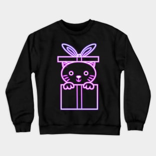 Cat Gift Neon Crewneck Sweatshirt